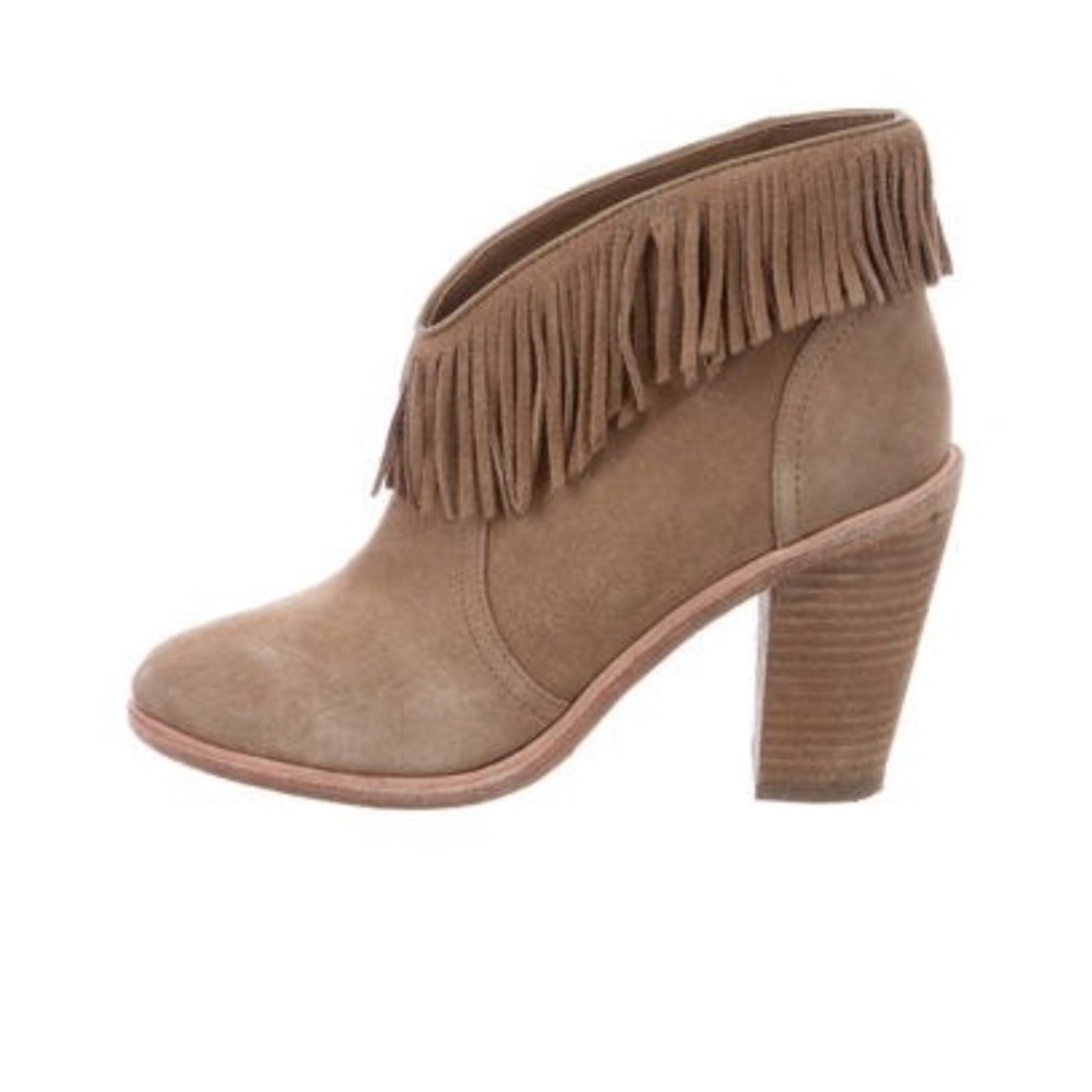 Joie Suede Fringe Booties